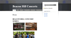 Desktop Screenshot of beaconhillconcerts.com